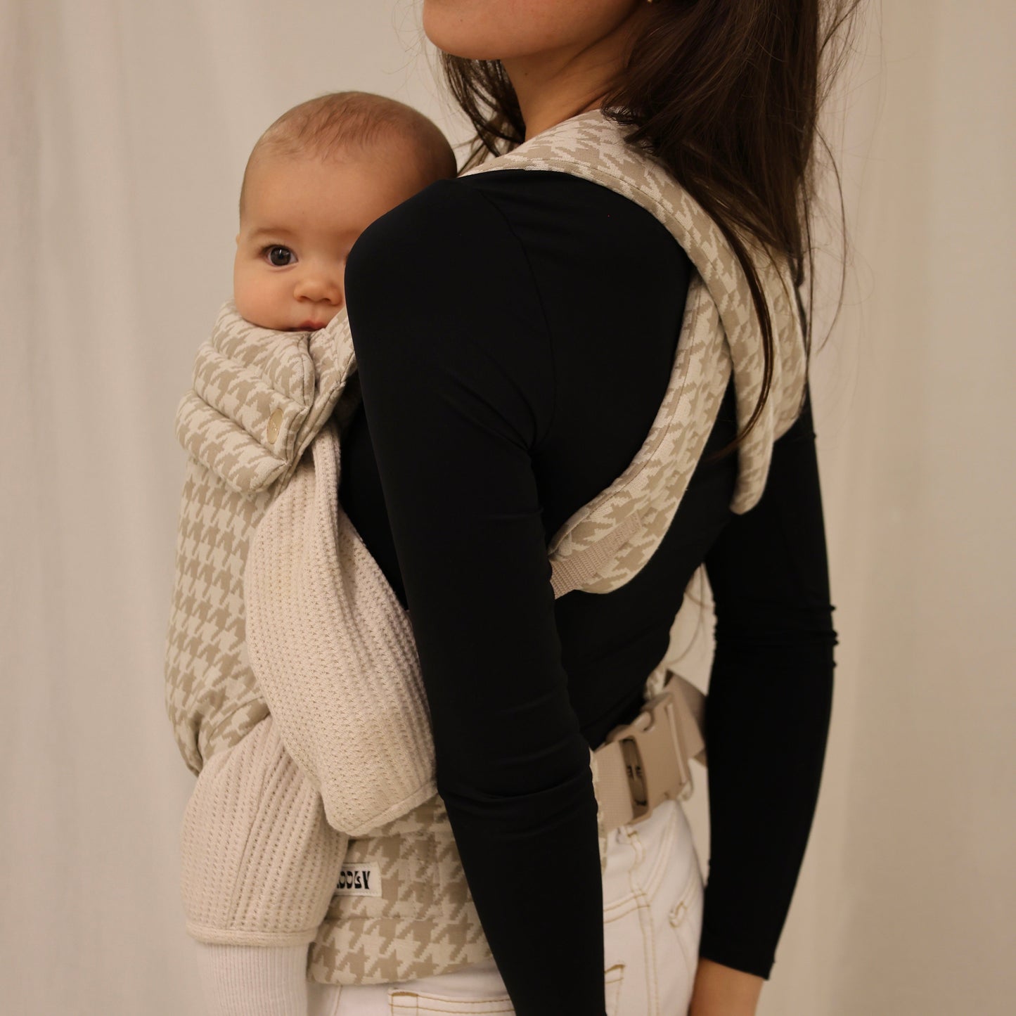 Babytrage - Hahnentritt Beige