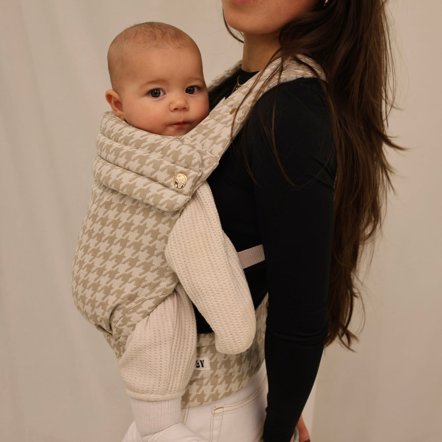 Babytrage - Hahnentritt Beige